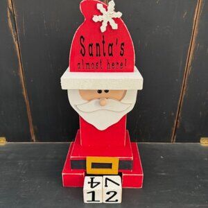 Santa, Countdown to Christmas Wood Decoration
